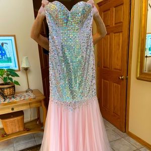 Rhinestone Mermaid Style Dress